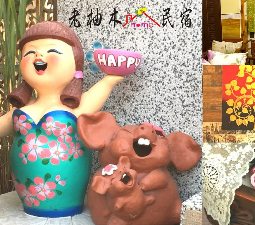 金門老柚木民宿 質感花磚與南洋風美景藝廊 10：質感手工柚木家具與復刻花磚空間